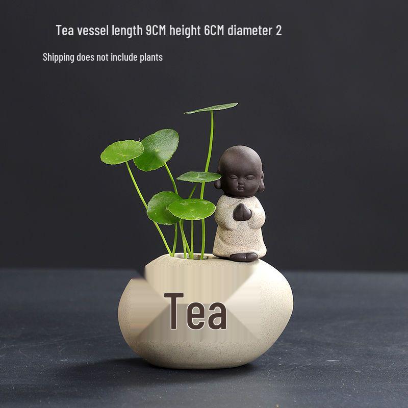 Mały ceramiczny wazon zen do hydroponiki i kompozycji ze świeżych kwiatów