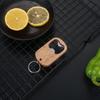 Porte-clés décapsuleur Wutuo en acier inoxydable, accent en bois (Paquet de 4)