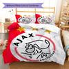 AFC Ajax Custom Name Pattern Bedding,Quilt Set Quilt Cover Pillowcase Home Birthday Gift(1 * Duvet Cover + 2 * Pillowcase, Without Core)