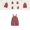 Girl Summer Clothing Set With Cotton Gingham Pattern For Ages 3 To 8
