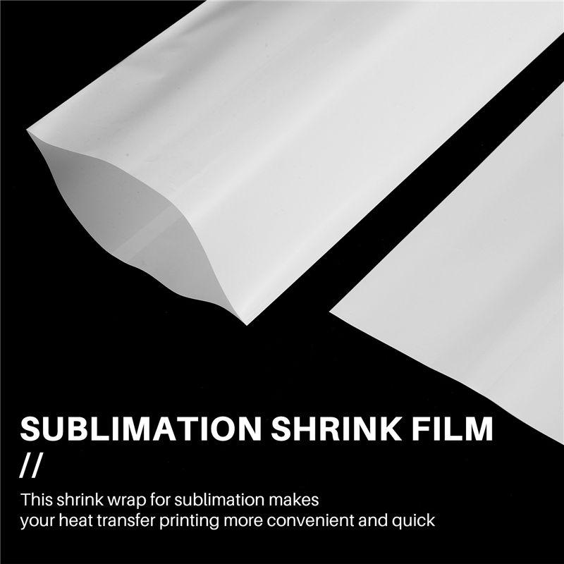 A84X-400 Pieces Sublimation Shrink Wrap Sleeves 5X10 Inch White Bag For 567G Tight Tumblers, Heat Transfer Shrink Film