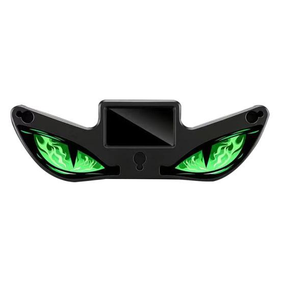 Lumière LED de Voiture sans Fil Yeux de Diable Solaires pour Pare-brise, Panneau d'Avertissement de Fenêtre à Installation Magnétique avec Trois Modes d'Affichage Personnalisés Intelligents, Numérique