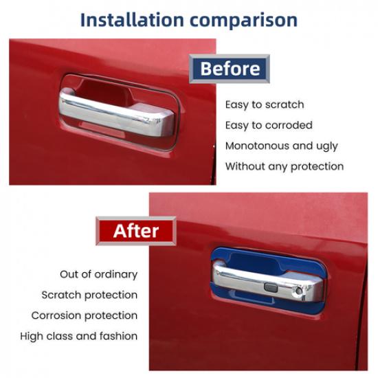 Exterior Door Latch Handle Bowl Bezels COVERS BLUE Fit For 2015- Ford F-150