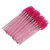 50pcs Nylon Makeup Brush Mascara Wands Eyelash Eyebrow Disposable Portable BrushRose Red