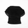 European Style Women's Solid Sleeveless Scarf Collar Top