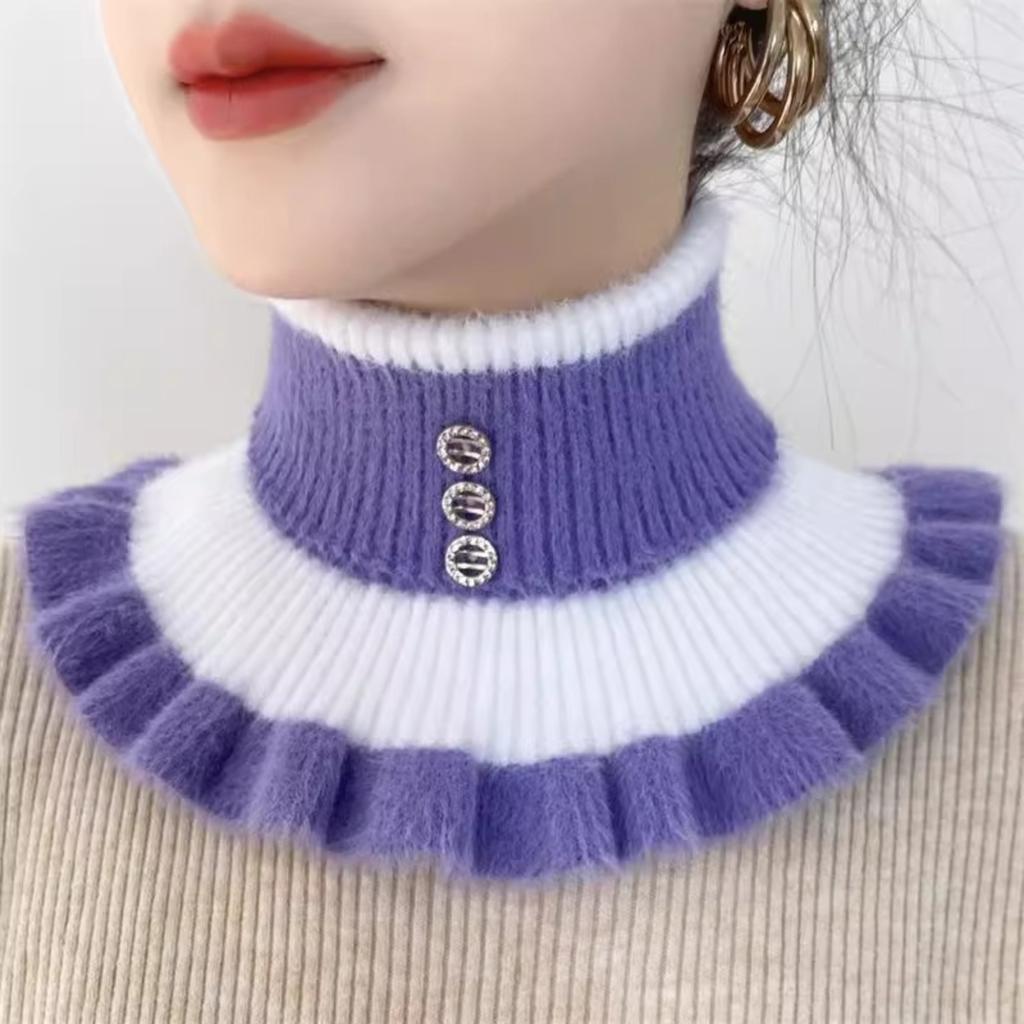 Fake Collar Neck Warm Scarf Thickened Knitted Cervical Neck Cover