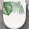 Toilet Tank Toilet Lid Decals - PVC Self-adhesive Bathroom Accessories Decorative Decals, Leaf Patterns, Home Wall Decoration