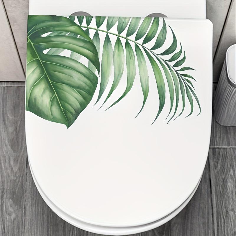 Toilet Tank Toilet Lid Decals - PVC Self-adhesive Bathroom Accessories Decorative Decals, Leaf Patterns, Home Wall Decoration