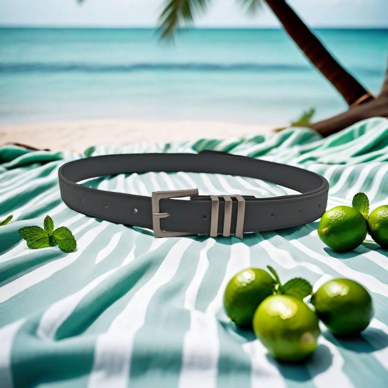 Pu Womens Chic Slim Waist Belt Perfect For Casual And Fashionable Daily Wear Black In