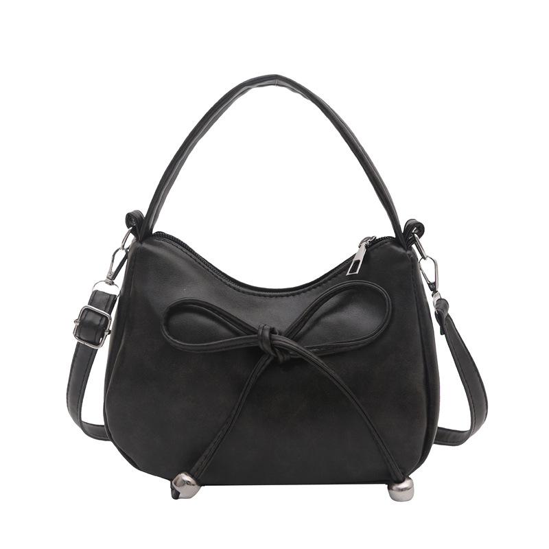 

Retro bow handbag, armpit bag, women s winter new trendy messenger bag, textured shoulder bag