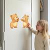 Bear Design Window Sticker, Self-Adhesive Waterproof Wall Decal for Living Room Bedroom Entrance Hall Home Decor