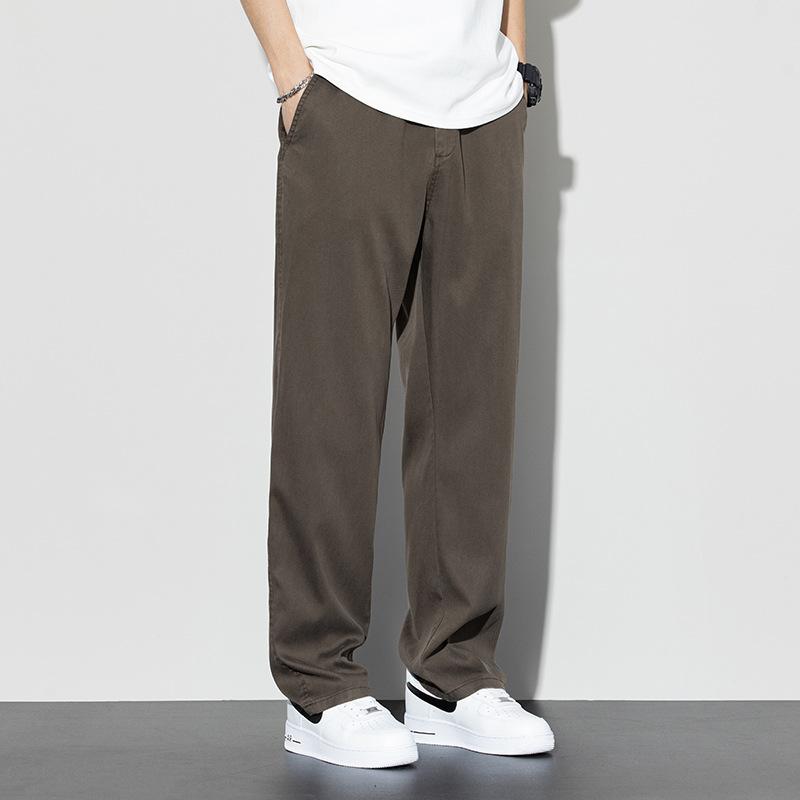 Lyocell Tencel Ultra-thin Drape Wide-leg Casual Pants Men's Spring and Summer New Loose Straight Sports Pants