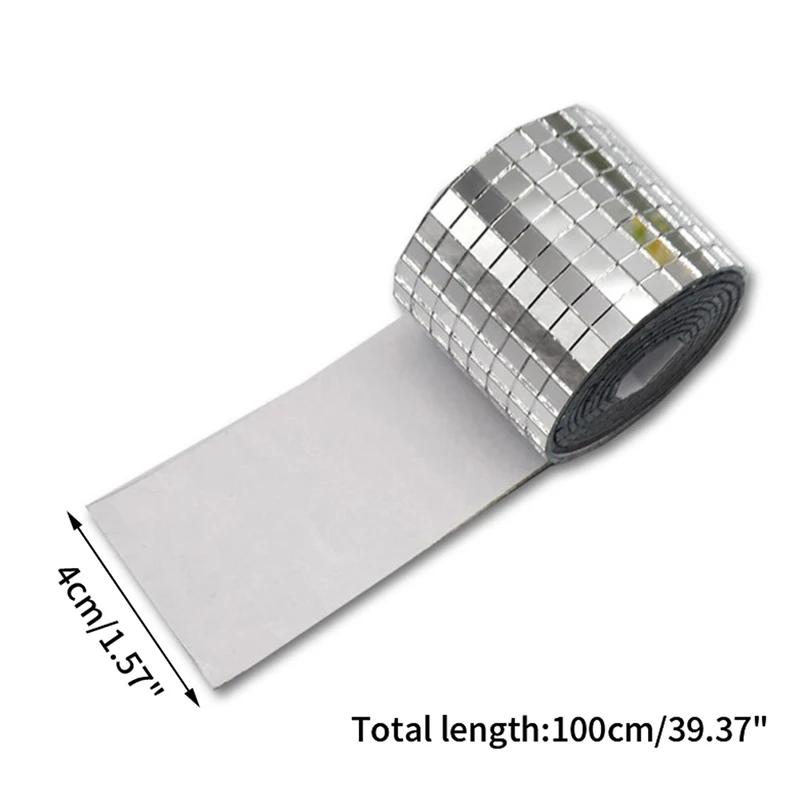 

1/2pcs Mirror Mosaic Tiles Stickers DIY Self-Adhesive Mini Square Acrylic Wall Sticker Craft Party Home Decor 1pc срібний