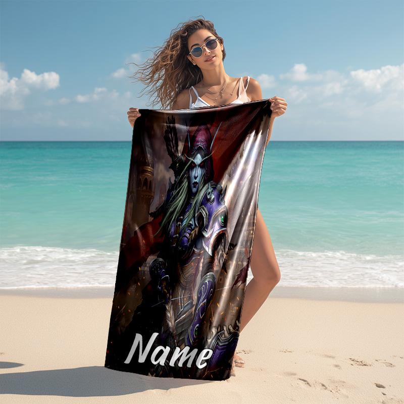 Personalized Customized Proof Beach Towel with World of Warcraft Pattern - Soft, Absorbent,quick-drying,perfect Swimming,camping&bathing