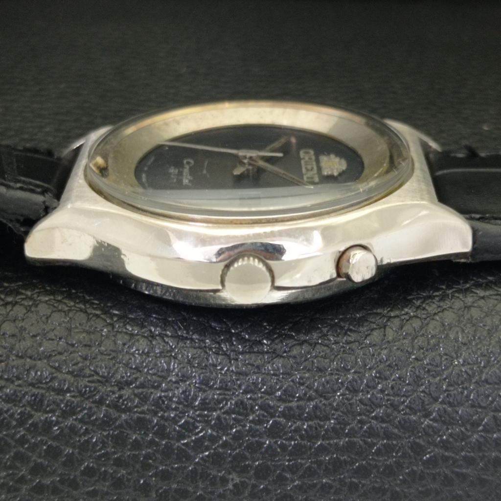 JAPAN VINTAGE ORIENT CRYSTAL AUTOMATIC 46943 MENS ORIGINAL DIAL WATCH a703605-1 R213d-a703605