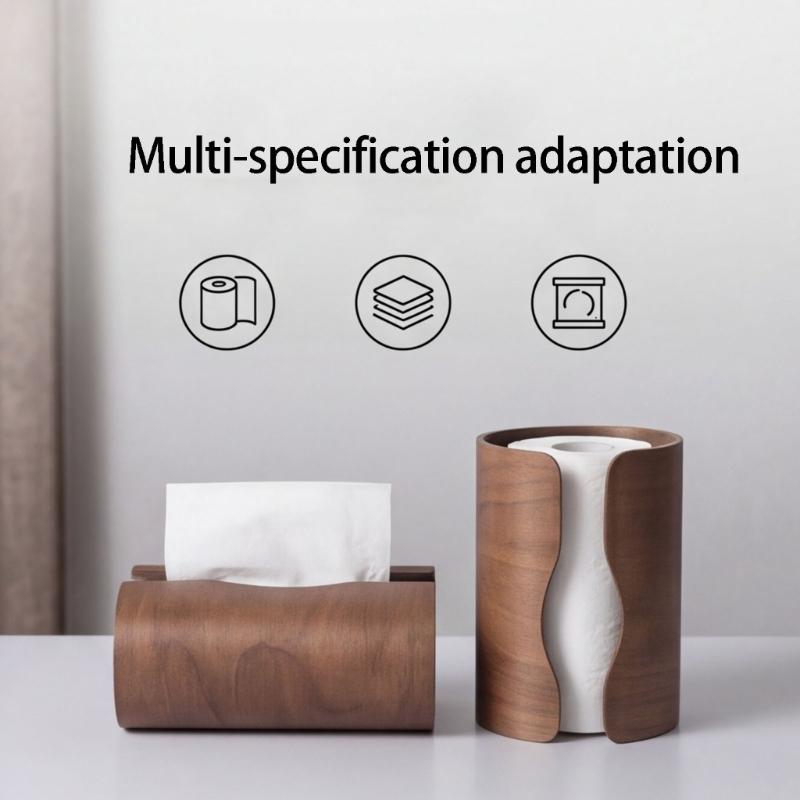 Solid Wooden Tissue Box Cover Smooth and Rounded Edges Suitable for Living Room or Office