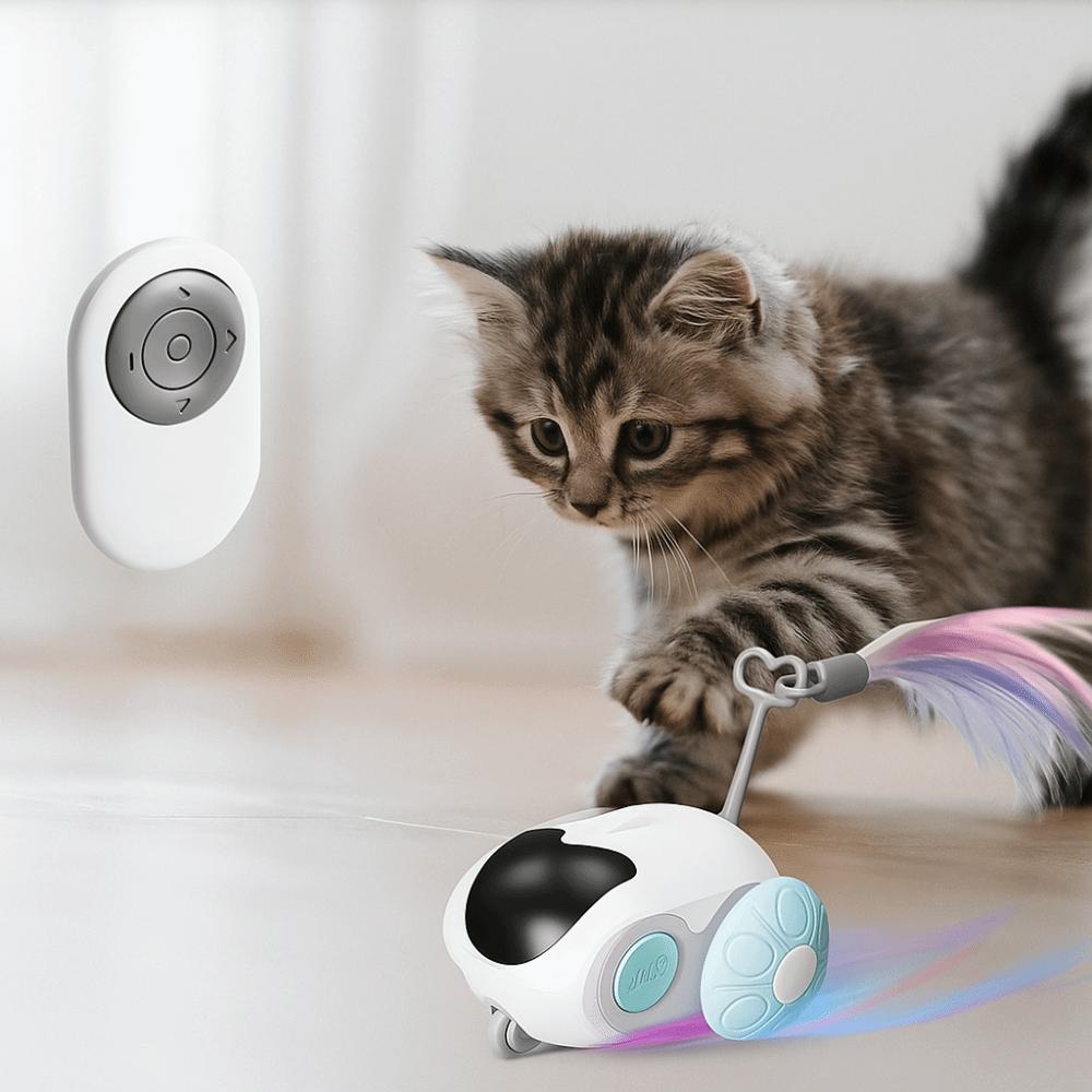 Plastic Electronic Smart Cat Toy Rechargeable Remote Control Toy Car  Entertainment