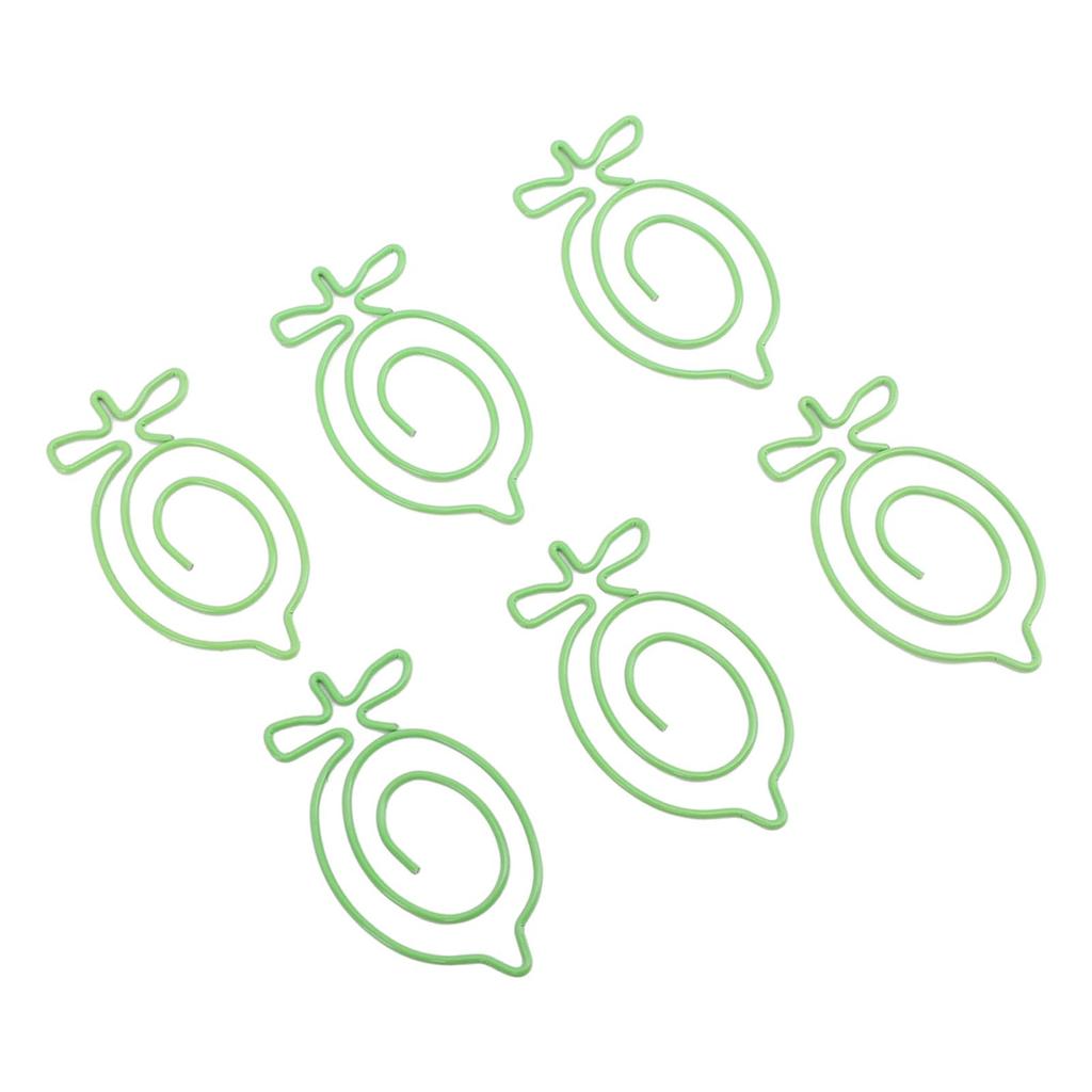 100Pcs Cute Paper Clips Lovely Fruit Design Exquisite Color Wide Application Kids Paper Clips for Office School Home