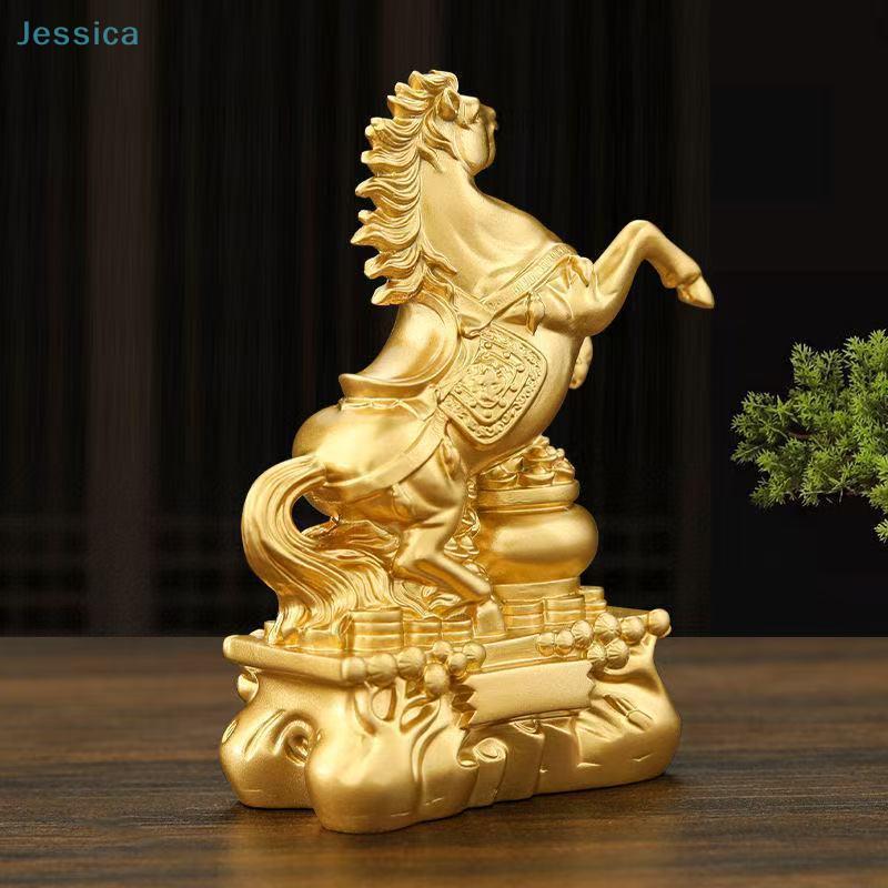 Brass Zodiac Horse Statue Home Office Desktop Ornaments