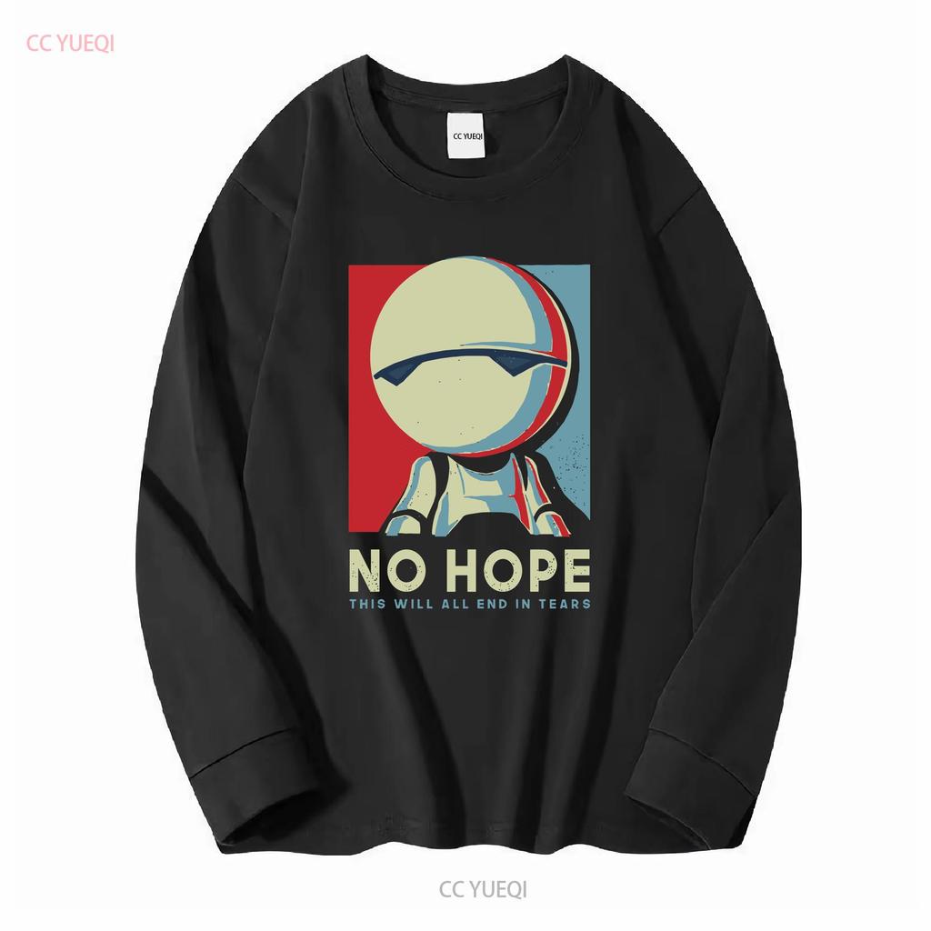 No Hope Marvin Robot T Shirt Mens Sci Fi Funny Geek Space Clothing Vintage Washed Stylish Comfortable Versatile Homme