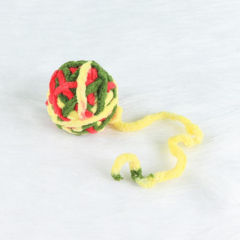 Interactive Sphynx Cat Bell Wool Ball Toy Multicolored Pet Toys for Cats Chinchilla Ragdoll Kitten Garfield mascotas Accessories