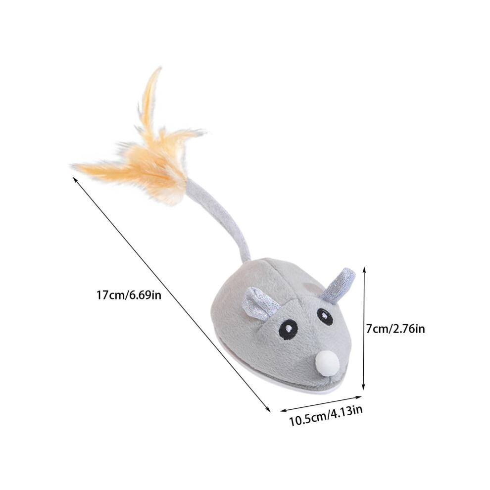Electric Mouse Toy with Tail, USB Rechargeable Interactive Cat Toy, Compatible with All Breeds (2PC)