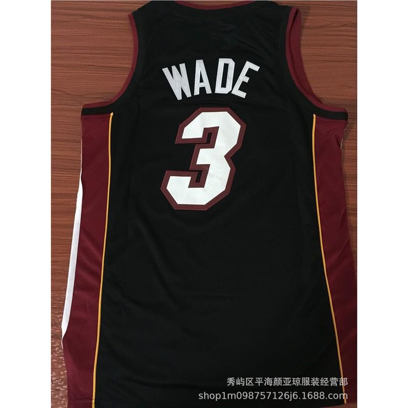 Miami Heat 3 Dwyane Wade Bordado Camisa de Basquete Masculino Feminino Respirável Roupa Esportiva Temporada