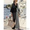 New Spot Women's Star Stripe American Flag Casual Hooded V-Neck Suit Vacation Bohemia