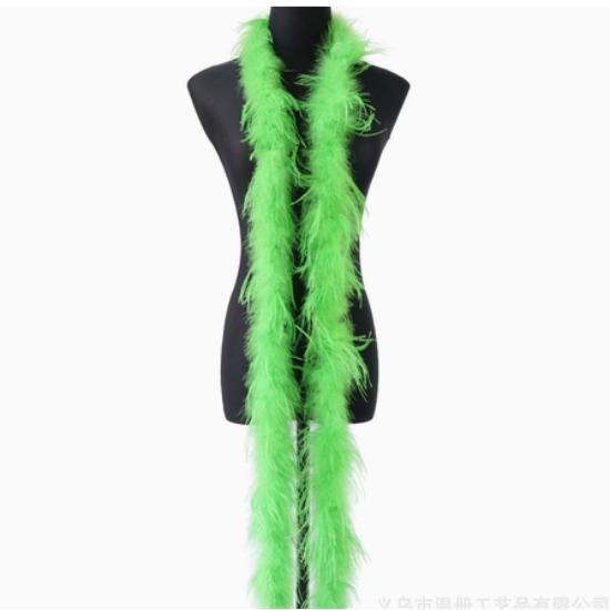 Blue 1PLY Natural Ostrich Feather Boa Fluffy Plume Ribbon Shawl DIY Sewing Trim for Wedding Christmas Party Dress Costume Accessories