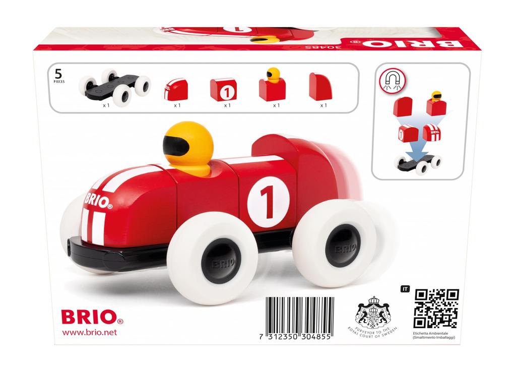 BRIO Magnetic Racing Car (vehicle, Race Car) 30485 (12 Months ~)