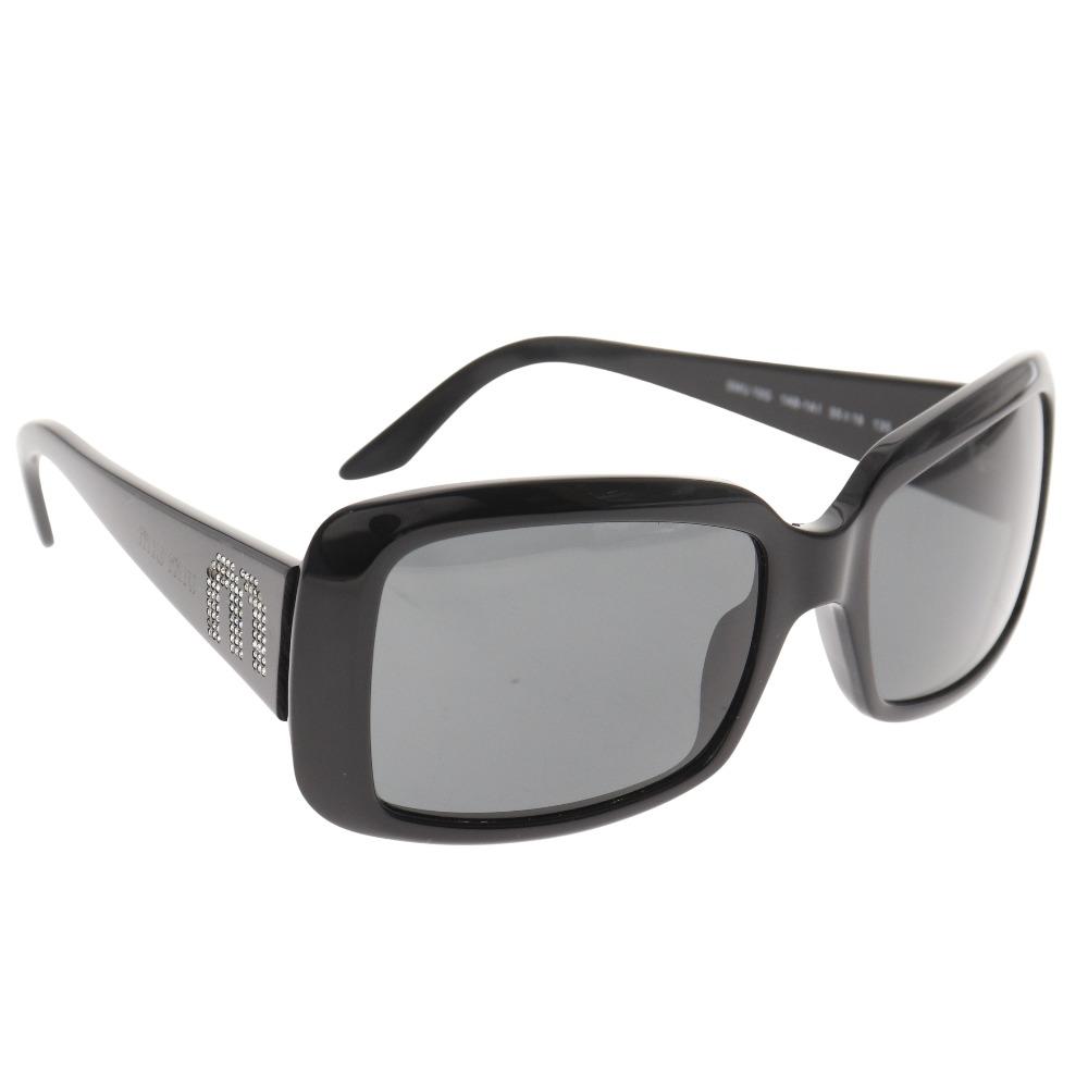 MIUMIU SMU 10G sunglasses Rhinestone M logo 1AB-1A1 Women Used