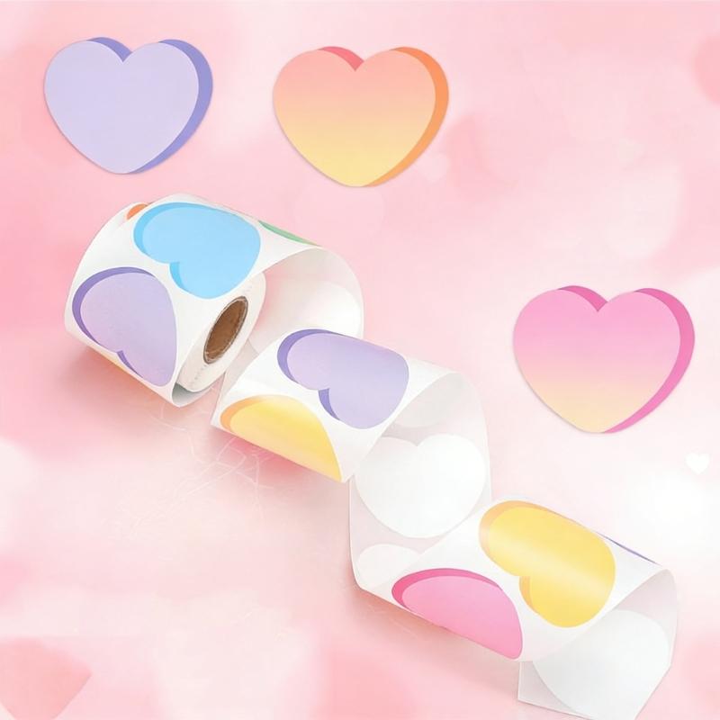 2500Pieces Colorful Heart Shape Sticker Valentines Gift Wrapping Labels for Wedding Party Gift Packaging and Baking