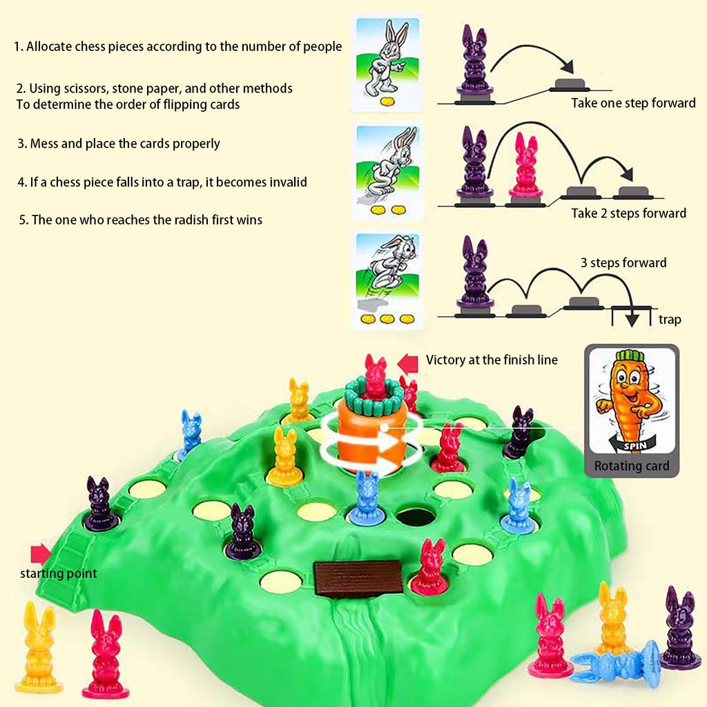 Children'S Desktop Toy Turtle Rabbit Race Competition Parent-Child Interactive Challenge Game