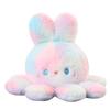 COD Cute Double-Sided Octopus Octopus Rabbit Doll Transformation Flip Plush Toy Octopus Pillow Rag Doll Birthday Gift Cute Super Cute Female