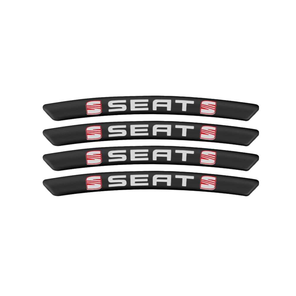 Auto Felgen Aluminium Logo Aufkleber Radnaben Aufkleber Für Seat Cupra Ateca Leon Mk2 6f FR Mk3 5f 1p Ibiza Cordoba Toledo E-Racer