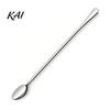 Kitchen Utensils for Drinks Stainless Steel Long Handle Mixing Spoon, Polished Metal Stirring Professional Barware Supplies Tall Glass Bar Spoon