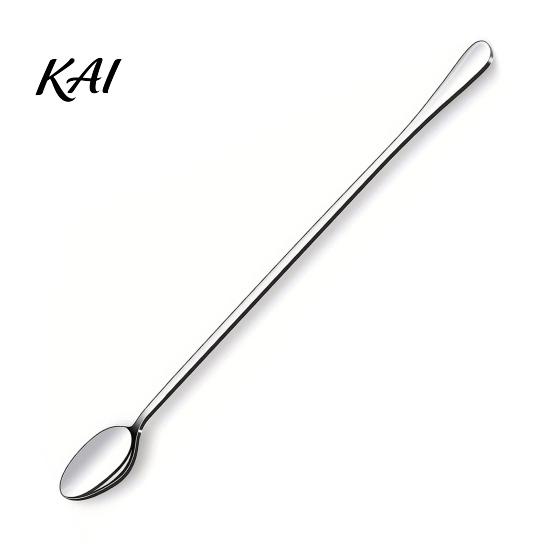 Kitchen Utensils for Drinks Stainless Steel Long Handle Mixing Spoon, Polished Metal Stirring Professional Barware Supplies Tall Glass Bar Spoon