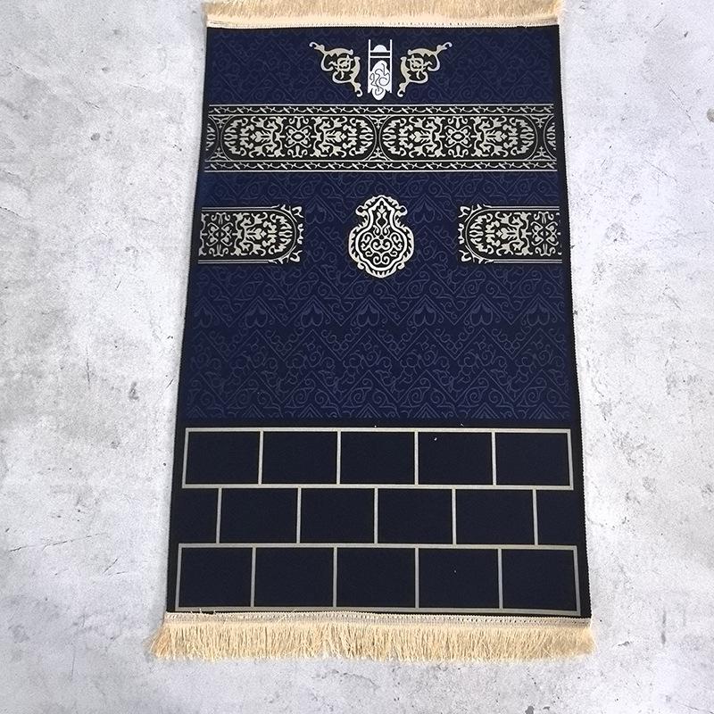 Plush Crystal Velvet Embossed Carpet for Living Room or Prayer Space