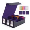 Deck Trading Card Card Storage Holds Trading with and Card Compatible with and Other Card Games with Purple 3 Case, Case, Box, 2300+ Cards, Window,
