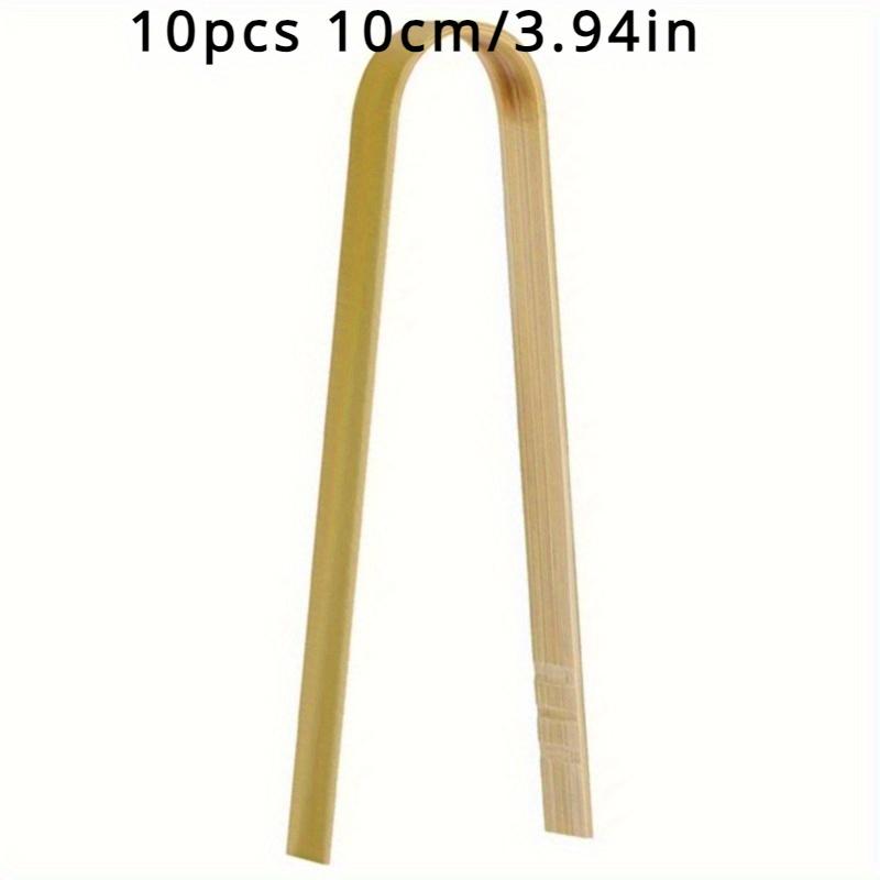 10pcs Mini Bamboo Disposable Bread Tongs Toast Tongs Disposable Cooking Tongs Food Serving Clips For Hotel/Restaurant 25g/35g/50g/65g