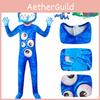 Unisex Halloween Cosplay Outfit For Children In Banban Garden Blue Polyester Fiber