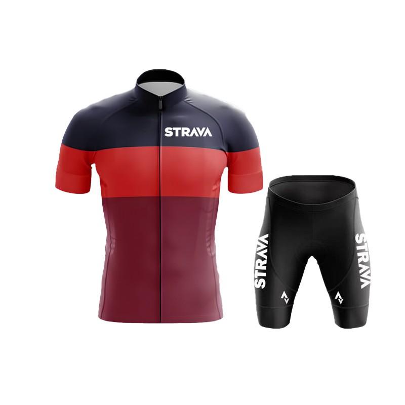 Mens Cycling Jersey Set Breathable Quick-Dry Short Sleeve Bike Sportwear Fit Comfortable