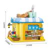 New Doraemon Small Particle Assembly Building Block Barbecue Restaurant Prop House Cartoon Model Toy Gift For Children
