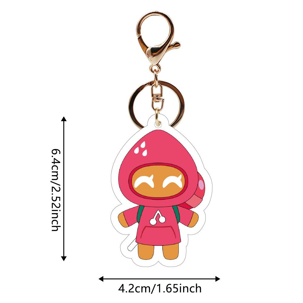 New Cookie Run Kingdom Acrylic Keychain Cute 6cm Strawberry Cookies Pendant Biscuit Run Kingdom Game Accessories For Kid Gifts