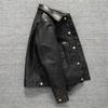 Short Lapel Slim Men's Genuine Leather Leather Jacket Autumn and Winter Jacket