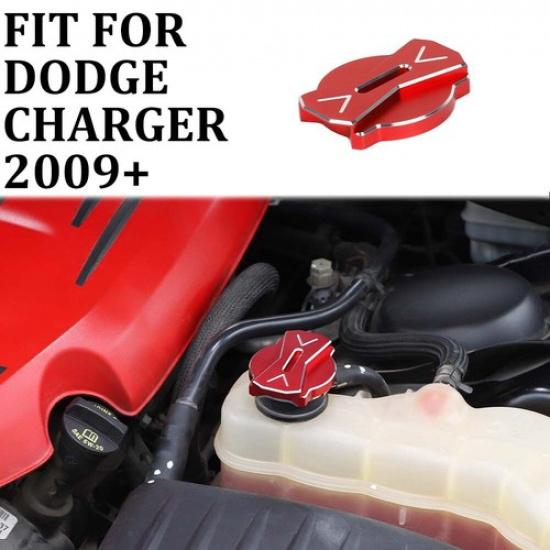 Aluminium CNC Radiator Cap Cover Trim Decor For Dodge Challenger Charger 2009+