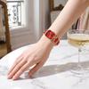 Ladies Bracelet Quartz Watch Sparkling Rhinestone Rectangular Dial Watch Faux Diamond Bracelet Wristwatch for Women Elegant Jewelry Timepiece