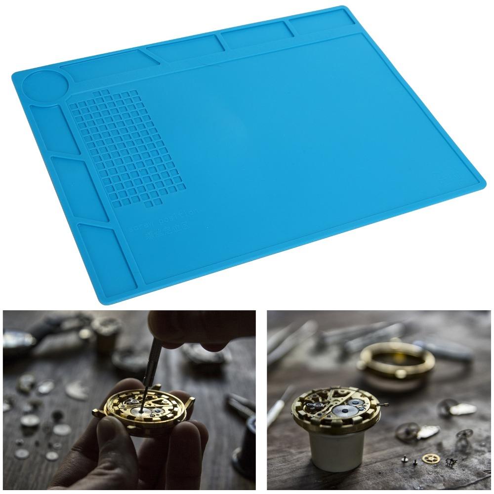 Scale Ruler Watch Repair Mat Blue Silicone Soldering Mat Soft Rubber Watchmaker Pad  Soldering Work
