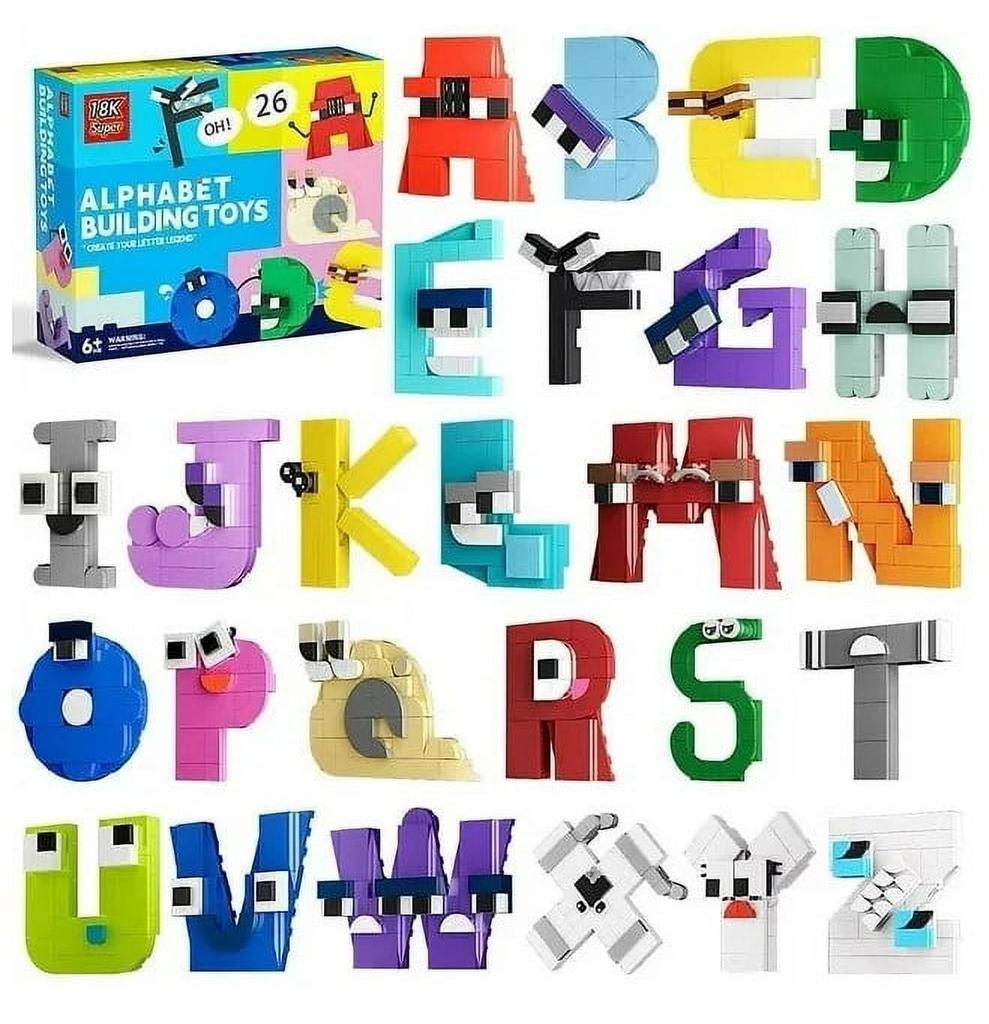 A-Z Alphabets Education Toys ABC Alphabet Learning Toys, ABC Learning for Toddlers Alphabet Knowledge Building Bricks for Boys Girls