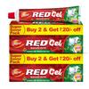 Red Gel Ayurvedic Toothpaste - 600g (150g X 4) | Reduction In Bad Breath, Plaque & Gingivitis | Freshness with Protection | For Healthy Gums